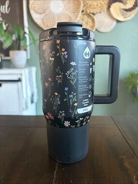 HydroJug Midnight Floral 20oz Coffee Traveler! New!